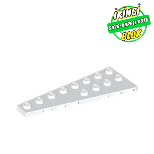 LEGO® Wedge Plate 8 x 3, 8° Left Beyaz Sıfır