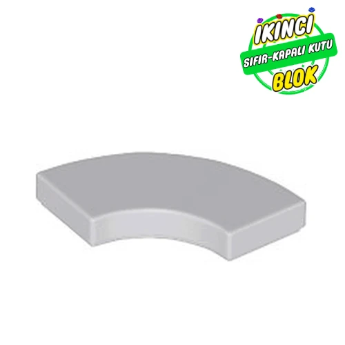 LEGO® Tile 2 x 2 Curved, Macaroni Açık Mavimsi Gri Sıfır