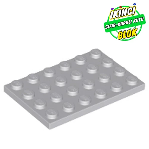 LEGO® Plate 4 x 6 Açık Mavimsi Gri Sıfır