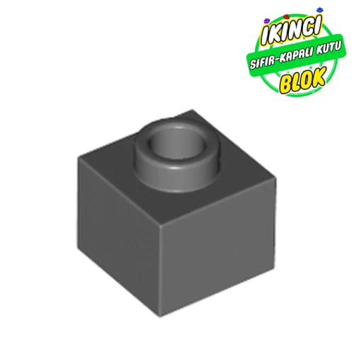 LEGO® Plate 1 x 1 x 2/3 with Open Stud Koyu Mavimsi Gri Sıfır
