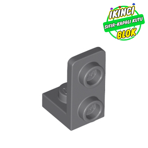 LEGO® 1 x 1 ve 1 x 2 Ters Braket Koyu Mavimsi Gri Sıfır