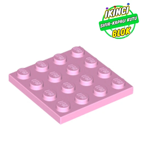 LEGO® Plate 4 x 4 Parlak Pembe Sıfır