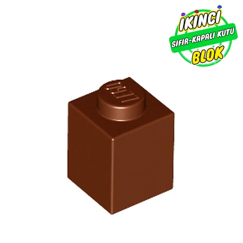 LEGO® Brick 1 x 1 Kırmızımsı Kahverengi Sıfır