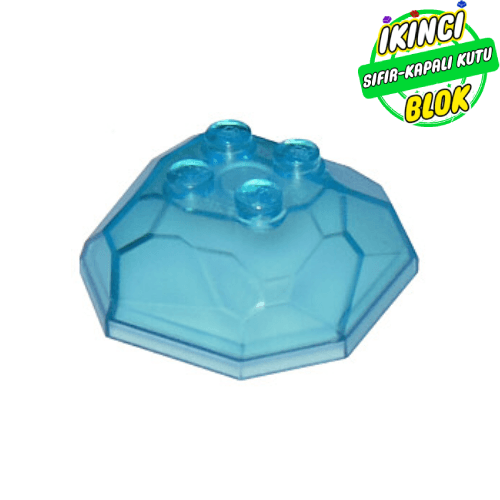 LEGO® 4 x 4 Kaya Üst 4 Stud Bağlantılı Üst Kısım Şeffaf Açık Mavi Sıfır