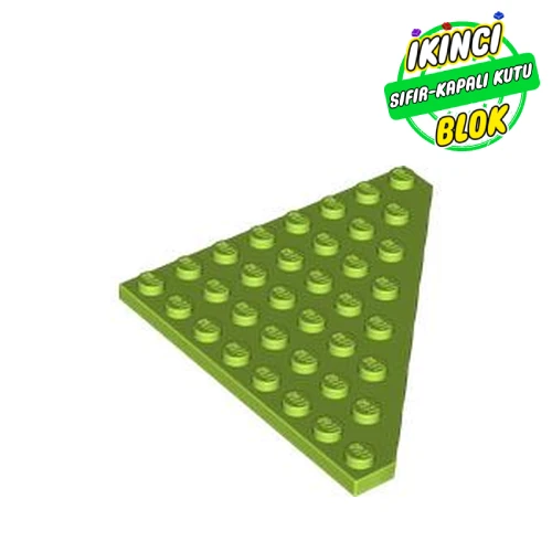LEGO® Wedge Plate 8 x 8 Cut Corner Limon Yeşili Sıfır