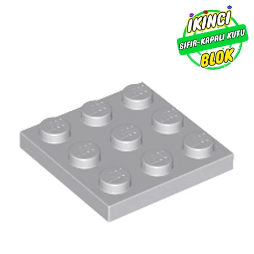 LEGO® Plate 3 x 3 Açık Mavimsi Gri Sıfır