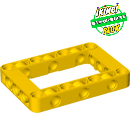 LEGO® 5 x 7 Liftarm Ortası Boş Sarı Sıfır