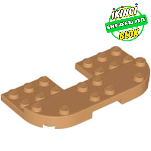 LEGO® 4 x 8 x 2/3 Basamaklı Kavisli Plaka Orta Karamel Sıfır