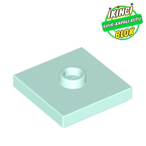 LEGO® Plate Special 2 x 2 with Groove and Center Stud (Jumper) Açık Akuamarin Sıfır