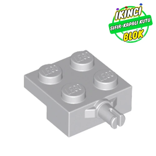 LEGO® Plate Special 2 x 2 with Wheel Holder Açık Mavimsi Gri Sıfır