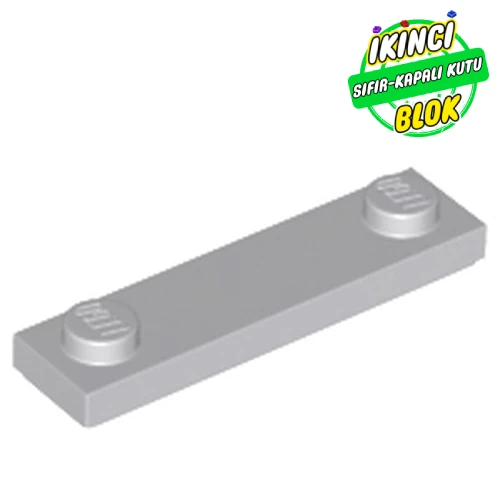 LEGO® Plate Special 1 x 4 with 2 Studs with Groove [New Underside] Açık Mavimsi Gri Sıfır