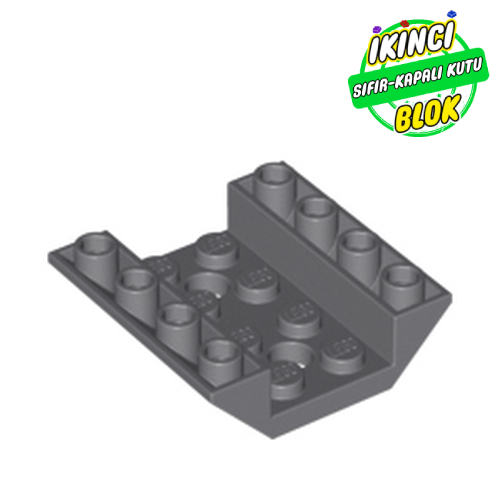 LEGO® 4 x 4 Çift Kenar 45 Derece Ters Eğimli Parça Koyu Mavimsi Gri Sıfır