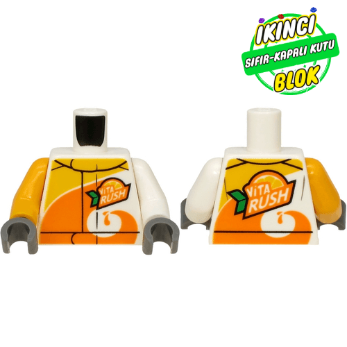 LEGO® Vita Rush Desenli Minifigür Gövdesi Beyaz Sıfır
