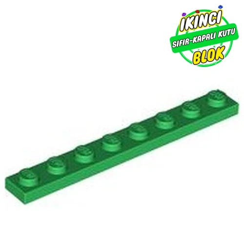 LEGO® Plate 1 x 8 Yeşil Sıfır