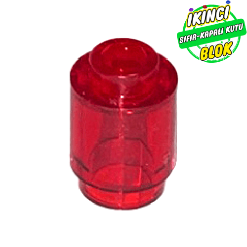 LEGO® 1 x 1 Kavisli Tuğla Şeffaf Kırmızı Sıfır