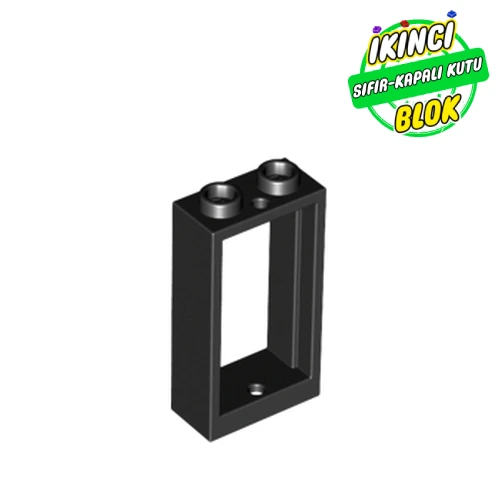 LEGO® 1 x 2 x 3 Önü Düz Çerçeve Siyah Sıfır