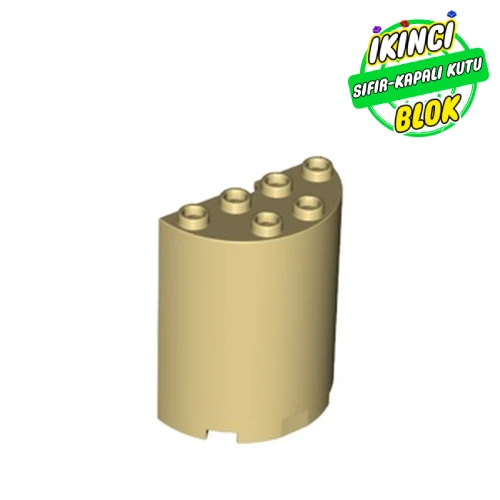LEGO® Cylinder Half 2 x 4 x 4 Bej Sıfır