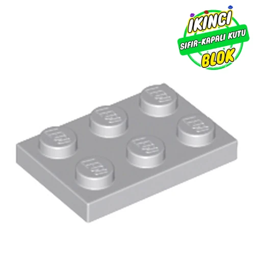 LEGO® Plate 2 x 3 Açık Mavimsi Gri Sıfır