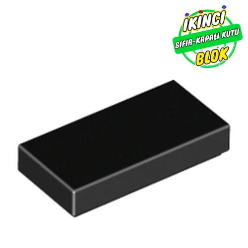 LEGO® Tile 1 x 2 with Groove Siyah Sıfır