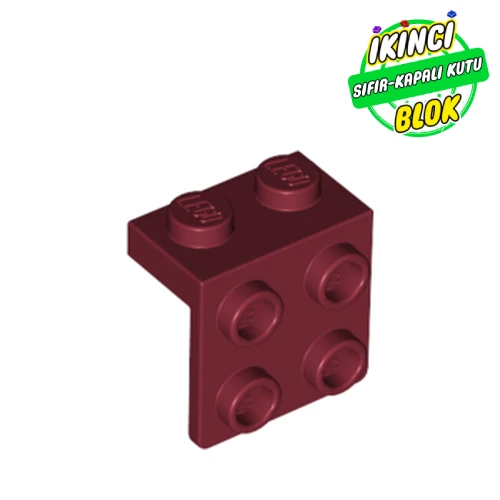 LEGO® Bracket 1 x 2 - 2 x 2 Koyu Kırmızı Sıfır