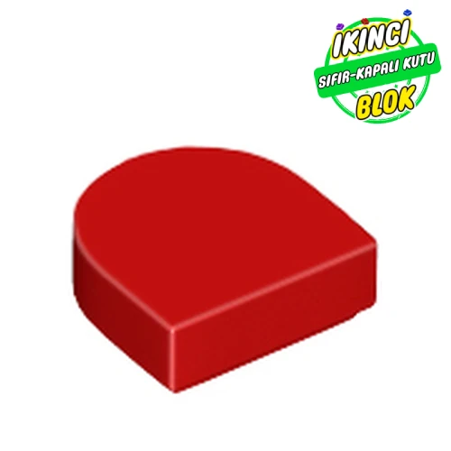 LEGO® Tile Round 1 x 1 Half Circle Kırmızı Sıfır