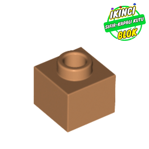 LEGO® 1 x 1 x 2/3 Üstü Açık Tuğla Orta Karamel Sıfır