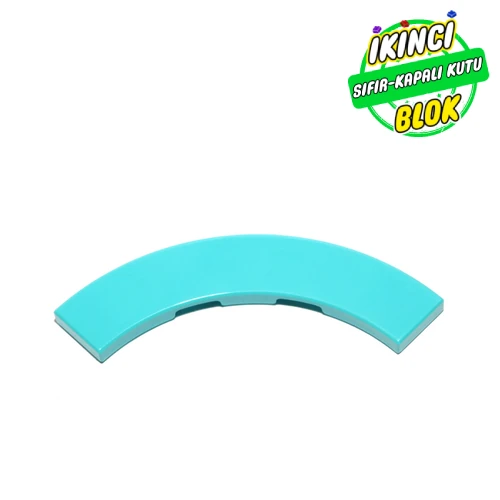 LEGO® Tile 4 x 4 Curved, Macaroni Orta Azur Sıfır