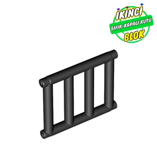 LEGO® Bar 1 x 4 x 3 [End Tabs] Siyah Sıfır