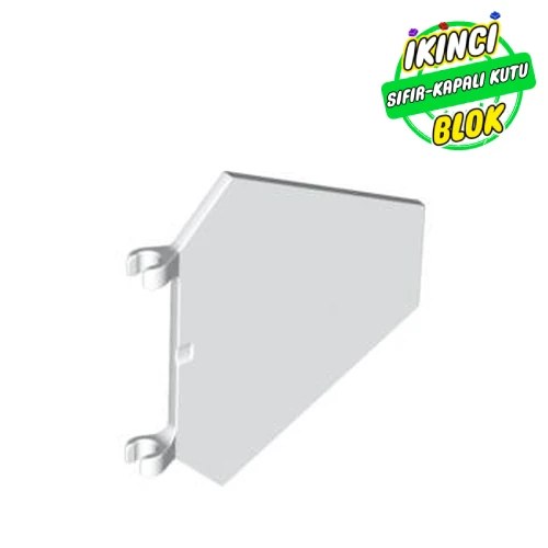 LEGO® Flag 5 x 6 Hexagonal with U Clips Beyaz Sıfır