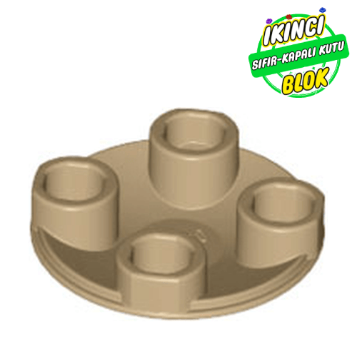 LEGO® 2 x 2 Kavisli Yuvarlak Altlı Tekne Studu Koyu Bej Sıfır