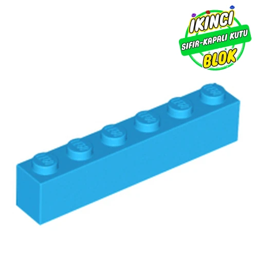 LEGO® Brick 1 x 6 Koyu Azur Sıfır