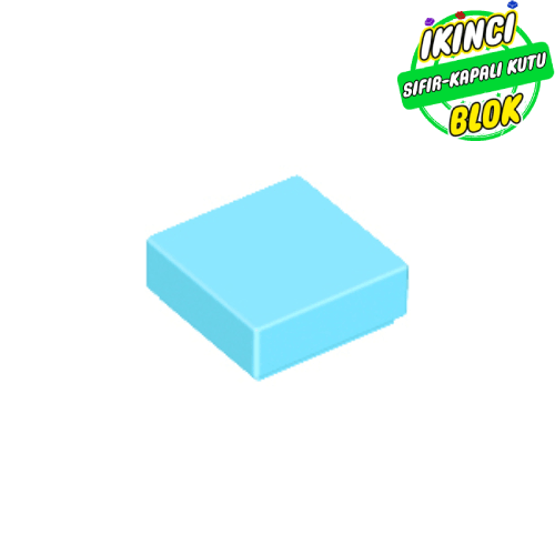 LEGO® 1 x 1 Düz Plaka Orta Azur Sıfır