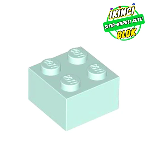 LEGO® Brick 2 x 2 Açık Akuamarin Sıfır