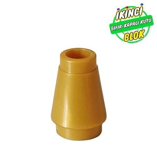 LEGO® 1 x 1 Koni Metalik Altın Sıfır