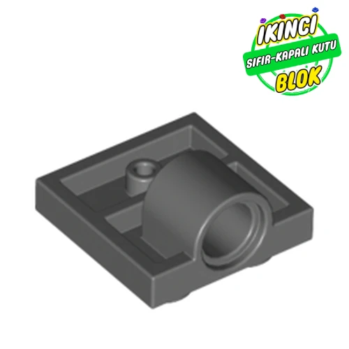 LEGO® Plate Special 2 x 2 with 1 Pin Hole [Complete Underside Rib] Koyu Mavimsi Gri Sıfır