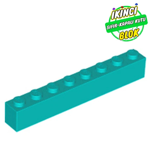LEGO® Brick 1 x 8 Koyu Turkuaz Sıfır