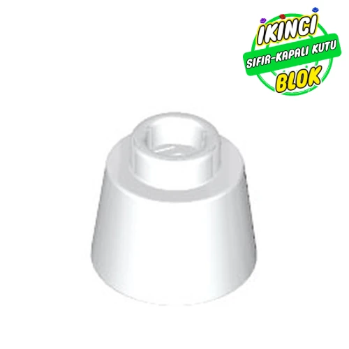 LEGO® Cone 1.17 x 1.17 x 2/3 (Fez) Beyaz Sıfır