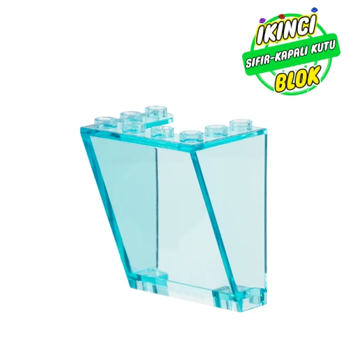 LEGO® Windscreen 3 x 4 x 4 Inverted, Rounded Top Inside Edges, Cut-Out Bottom Inside Edges ŞEffaf Açık Mavi Sıfır