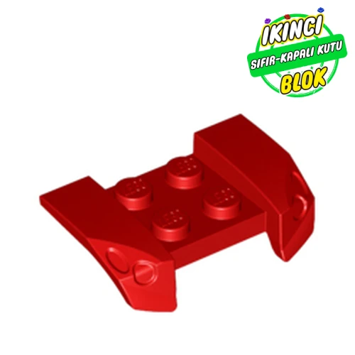 LEGO® Mudguard 2 x 4 with Molded Headlights Kırmızı Sıfır