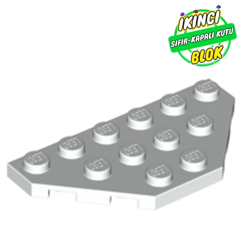 LEGO® Wedge Plate 3 x 6 Cut Corners Beyaz Sıfır