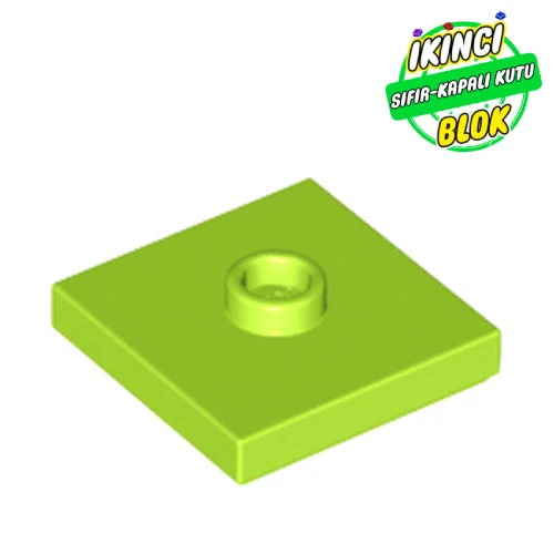 LEGO® Plate Special 2 x 2 with Groove and Center Stud (Jumper) Limon Yeşili Sıfır