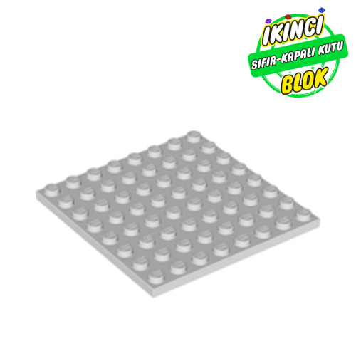 LEGO® 8 x 8 Plaka Açık Mavimsi Gri Sıfır