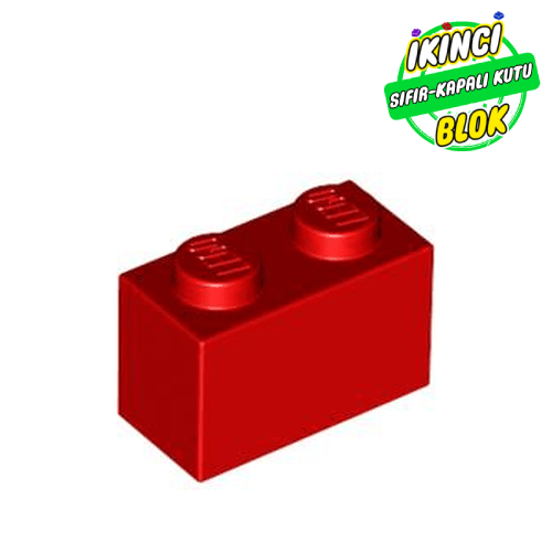 LEGO® 1 x 2 Tuğla Kırmızı Sıfır
