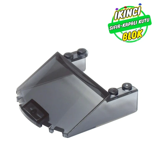 LEGO® Windscreen 6 x 6 x 1 2/3 Şeffaf Siyah Sıfır