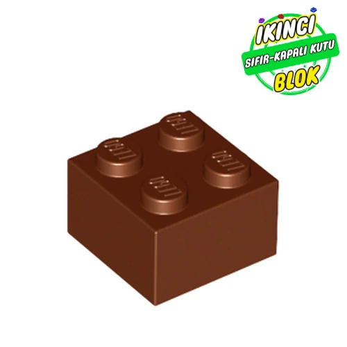 LEGO® Brick 2 x 2 Kırmızımsı Kahverengi Sıfır