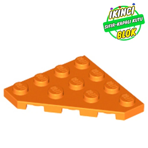 LEGO® Wedge Plate 4 x 4 Cut Corner Turuncu Sıfır