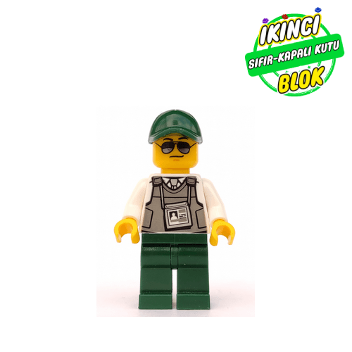 LEGO® Minifigür Security Officer - Bullet-Proof Vest, Dark Green Legs, Cap Sıfır trn243