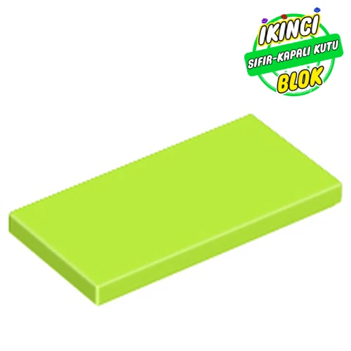 LEGO® Tile 2 x 4 with Groove Limon Yeşili Sıfır