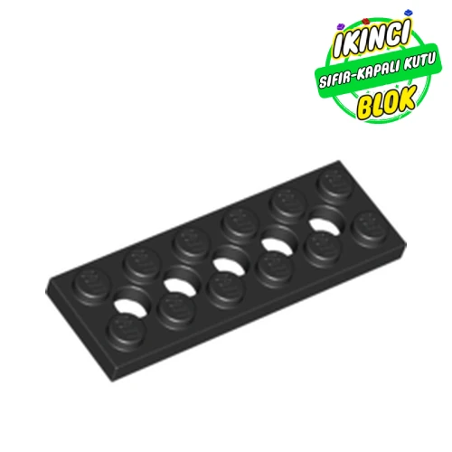 LEGO® 2 x 6 5 Delikli Technic Plaka Siyah Sıfır