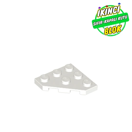 LEGO® 3 x 3 Kesit Köşeli Plaka Beyaz Sıfır